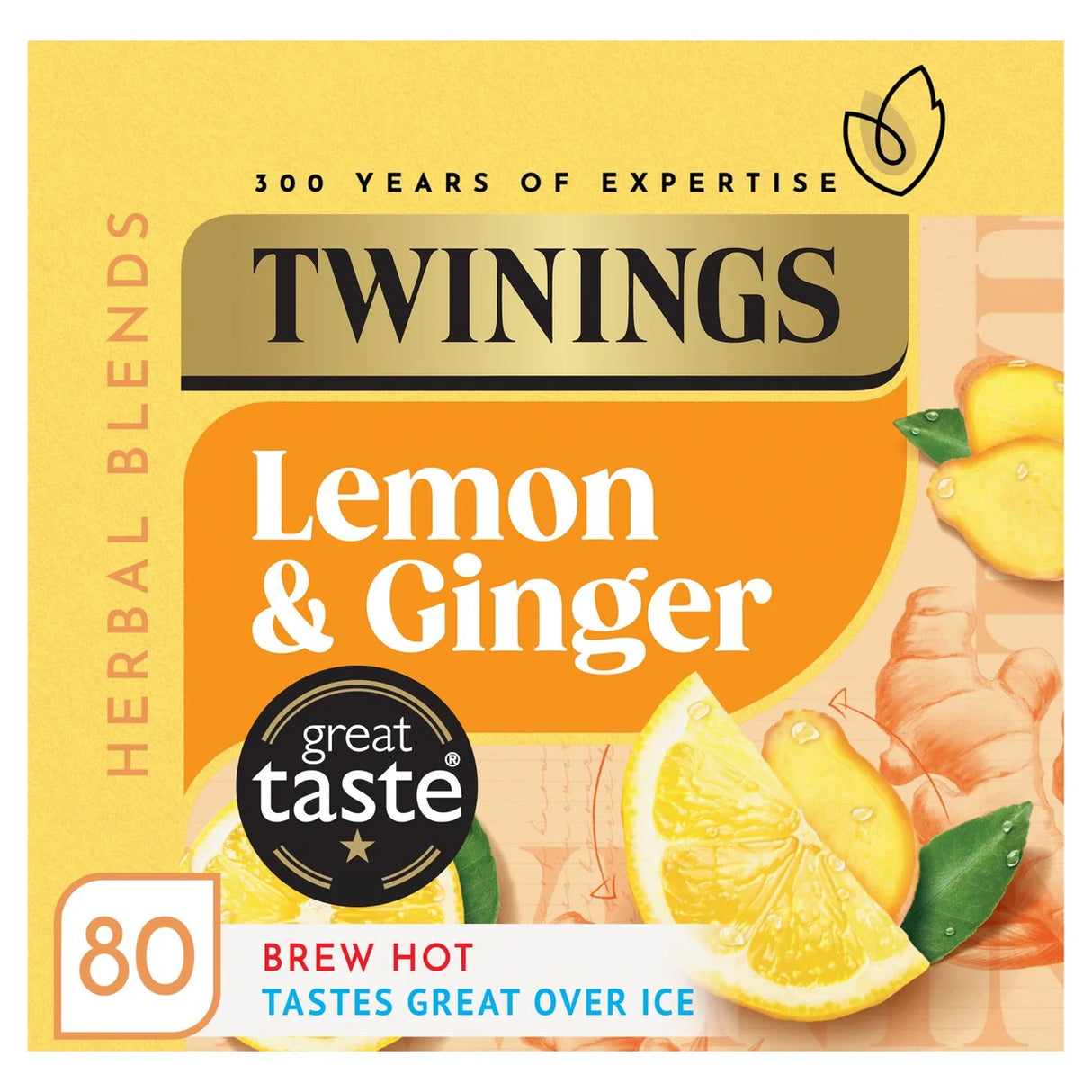 Twinings Lemon & Ginger Tea Bags 80s 120g
