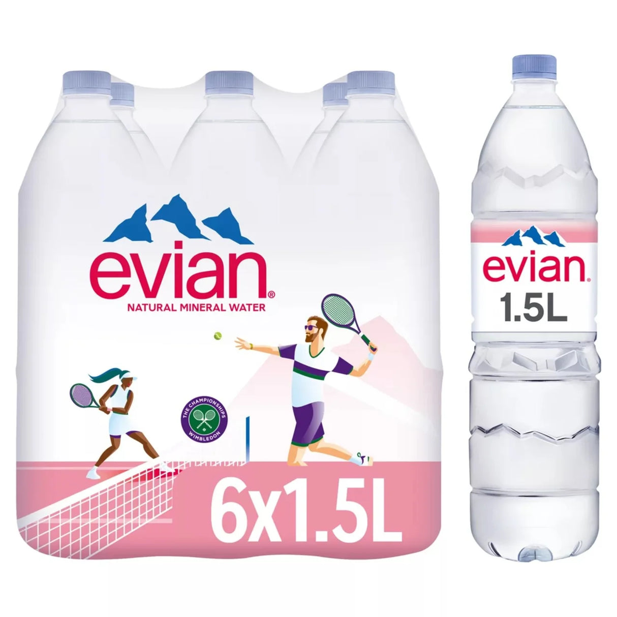 Evian Natural Mineral Water 6 x 1.5L