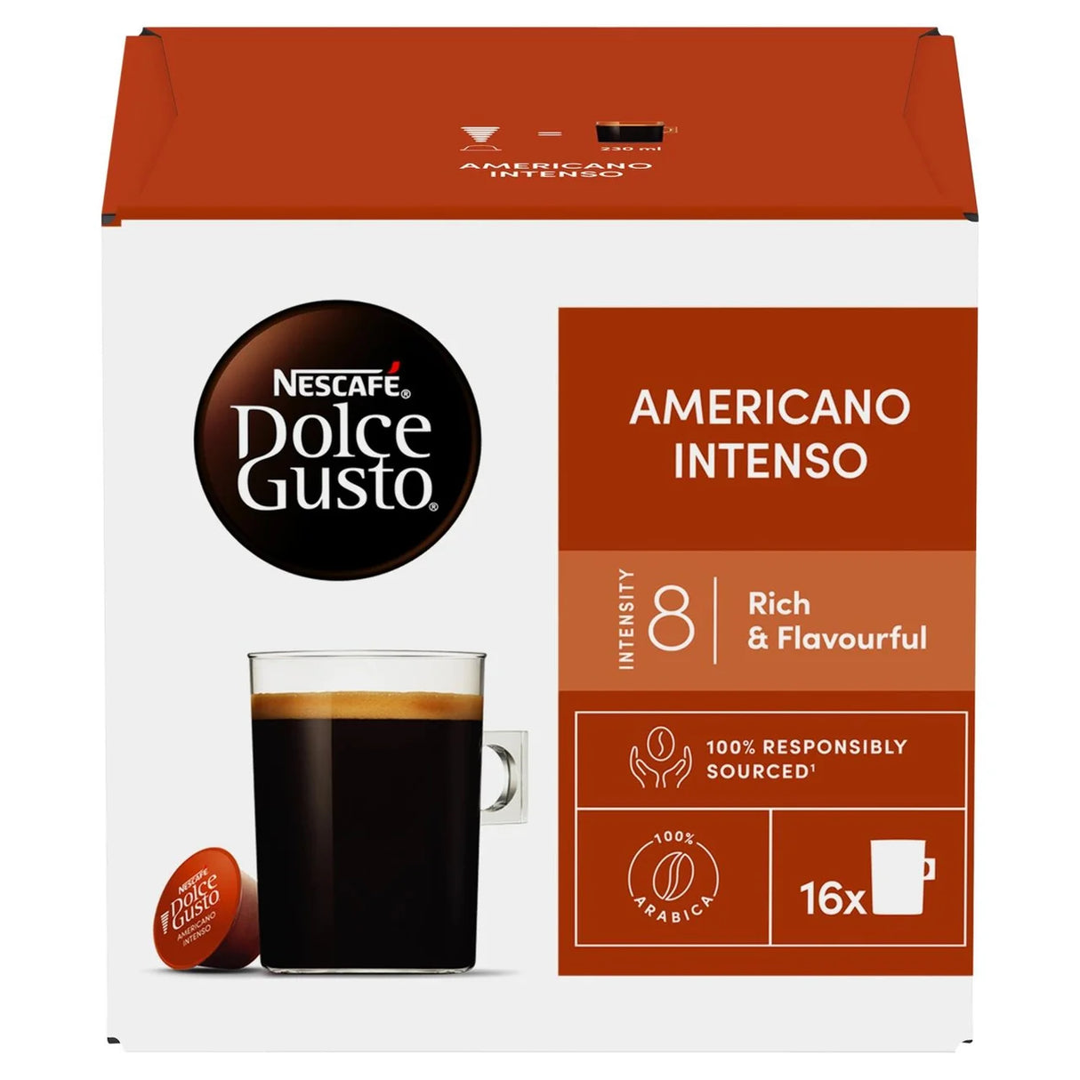 Nescafe Dolce Gusto Americano Intenso Coffee 16 Pods 132.8g