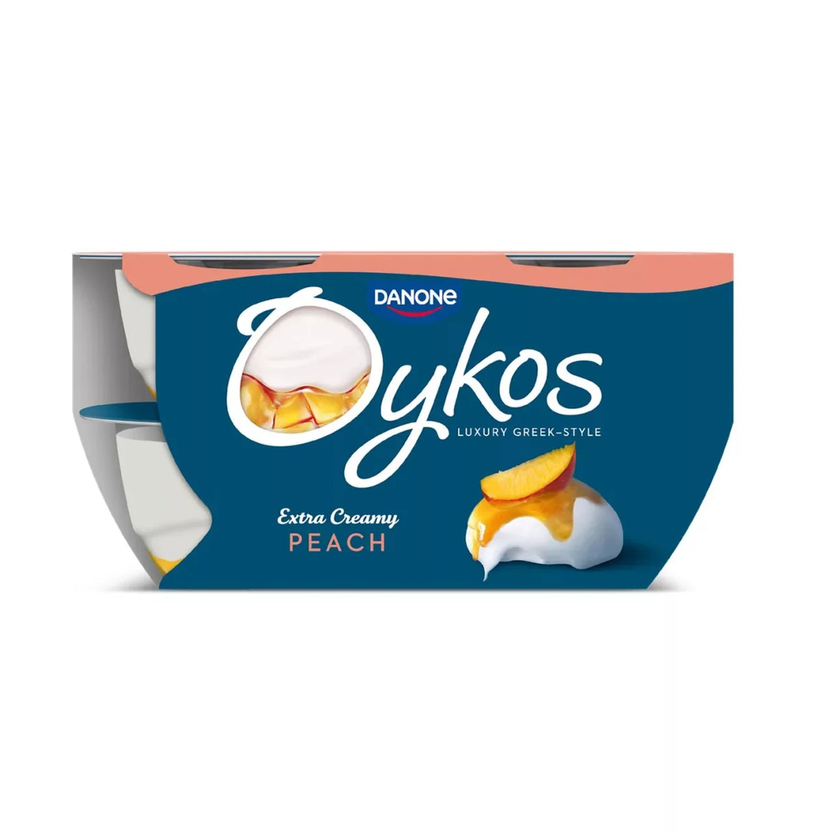 Oykos Peach Luxury Greek Style Yoghurt Dessert 4x110g