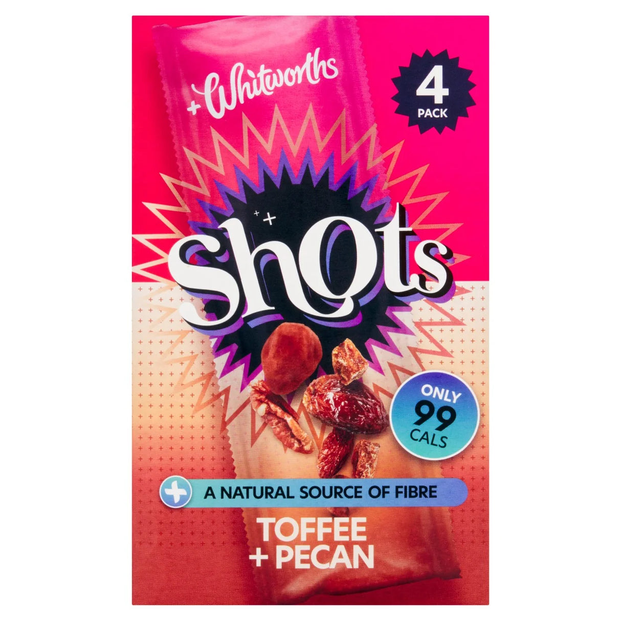 Whitworths Shots Snack Pack Toffee Pecan x4