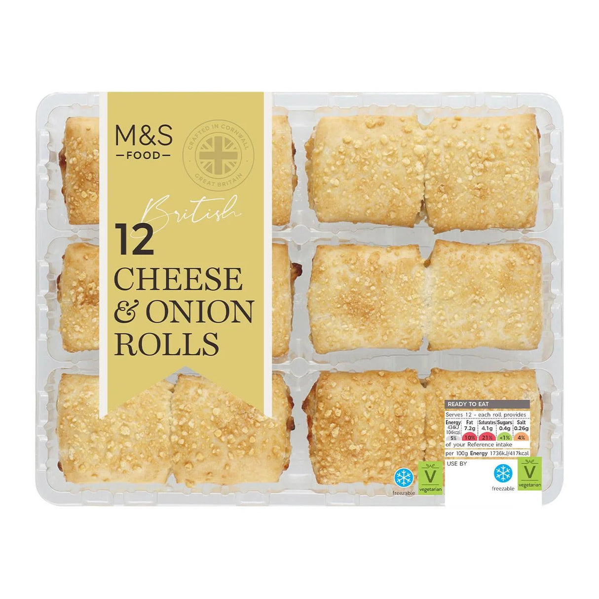M&S 12 Cheese & Onion Rolls 300g