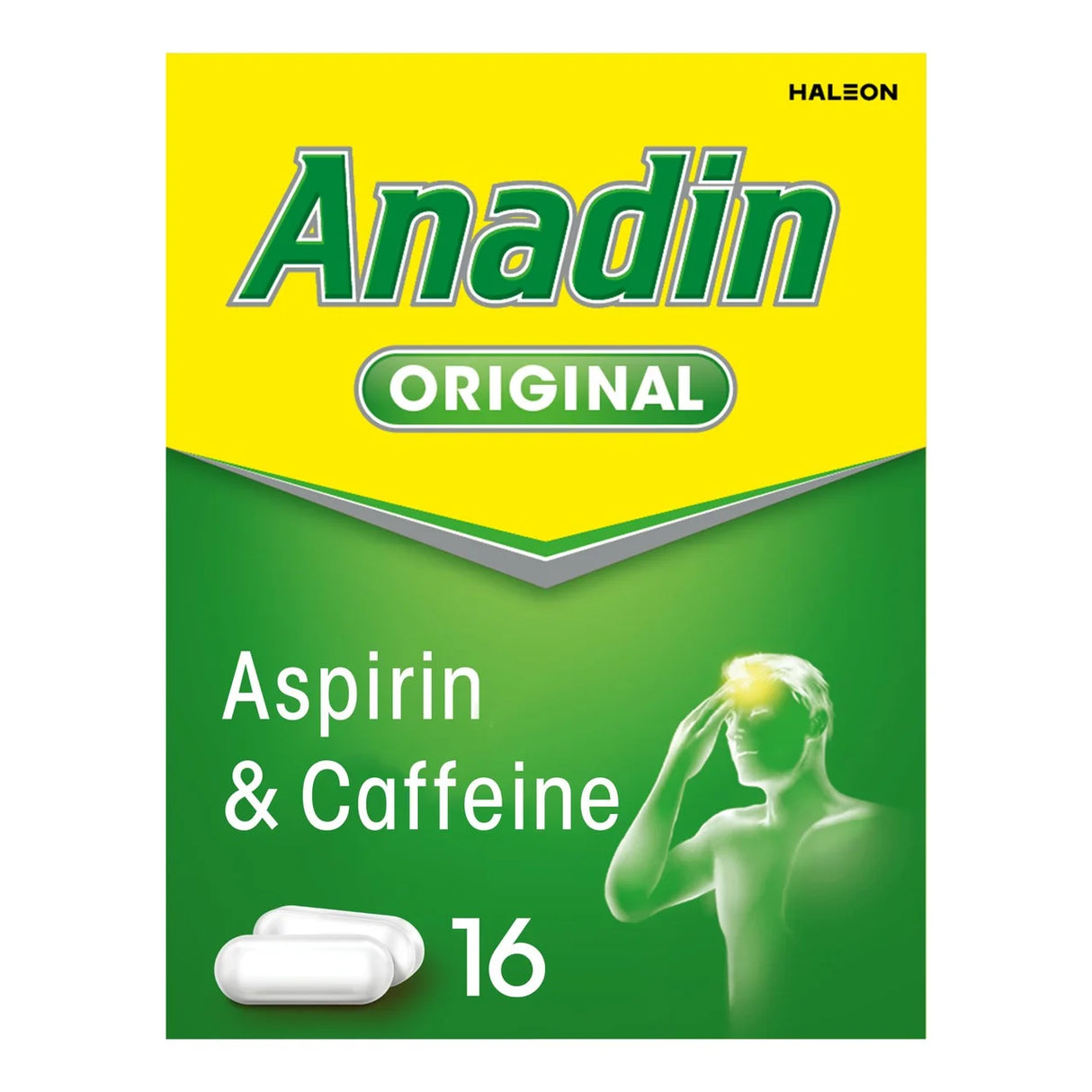 Anadin Original Aspirin & Caffeine Pain Relief Tablets 16pk