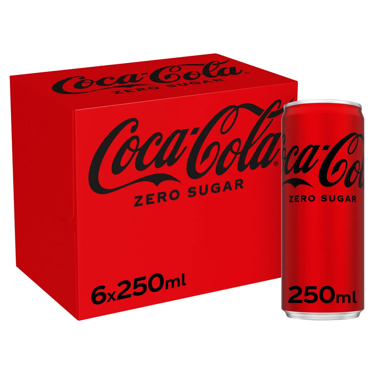 Coca-Cola Zero Sugar Cans 6 x 250ml