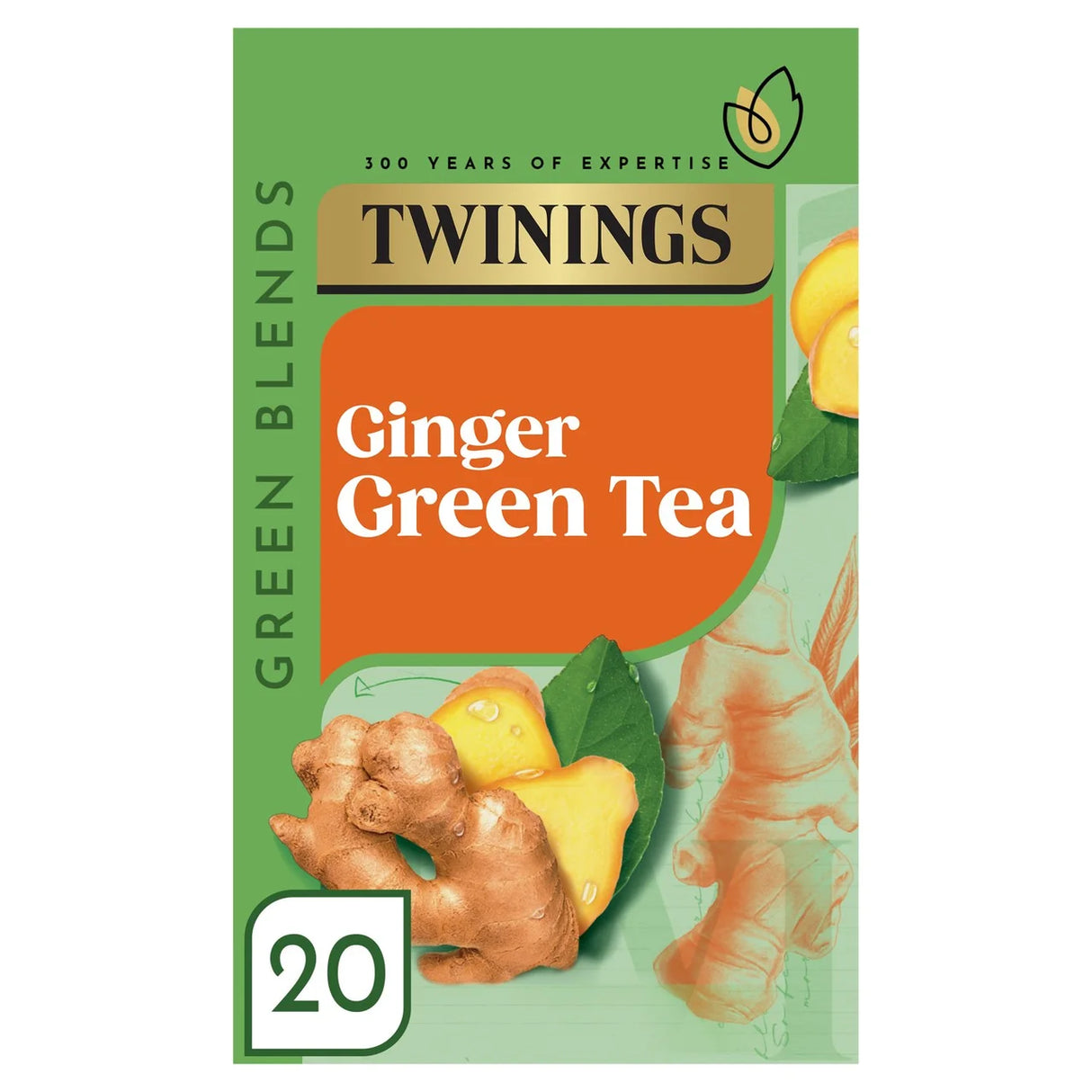 Twinings Green Tea & Ginger 20 Tea Bags 40g