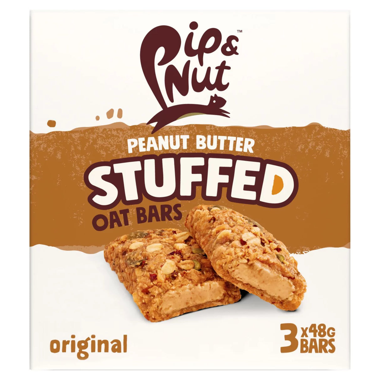 Pip & Nut Peanut Butter Stuffed Oat Bar Original 3x48g