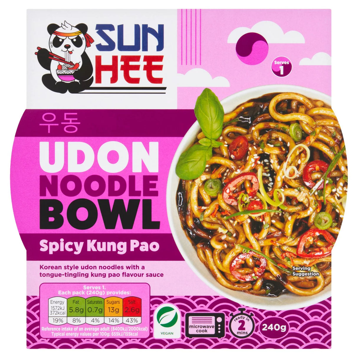 Lazy Vegan Korean Noodles Meal for 1 240g