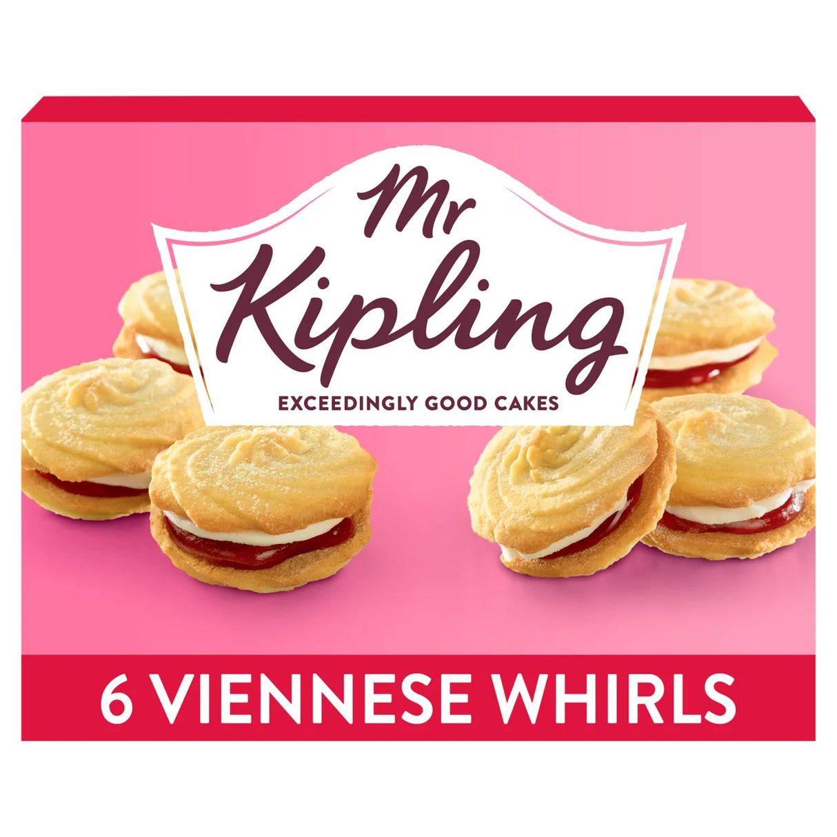 Mr Kipling Viennese Whirls Biscuits Multipack Snack 6pk 6 per pack