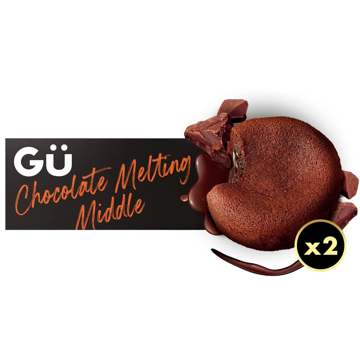 Gu Hot Chocolate Melt In The Middle Puddings 2x90g 2 x 90g