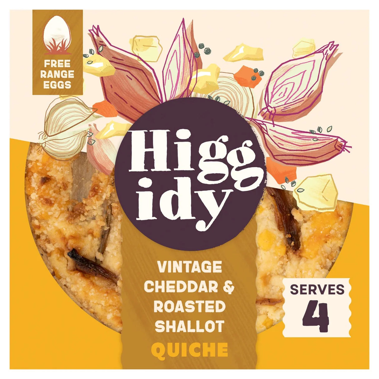 Higgidy Vintage Cheddar & Roasted Shallot Quiche 400g