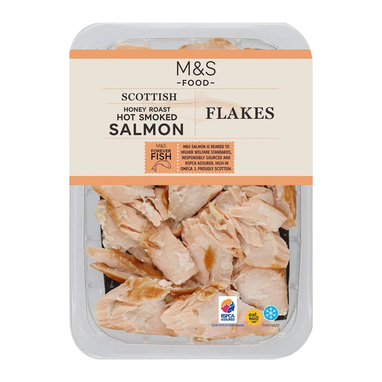 M&S Scottish Honey Roast Hot Smoked Salmon Flakes 140g
