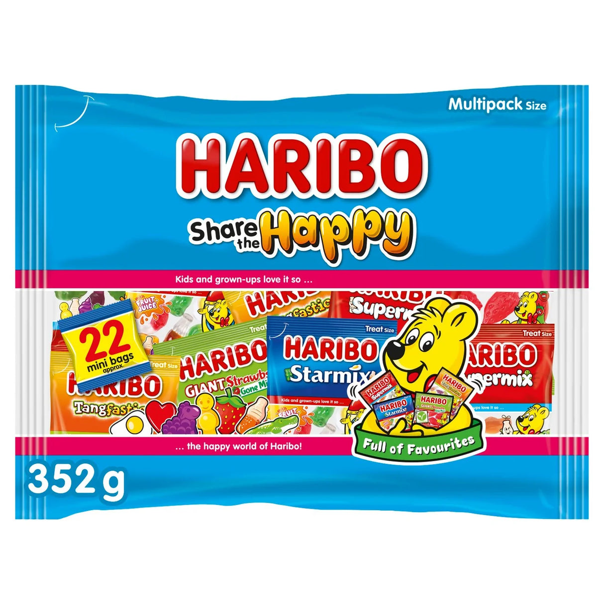 Haribo Share the Happy Sweets 22 Treatsize Mini Bags