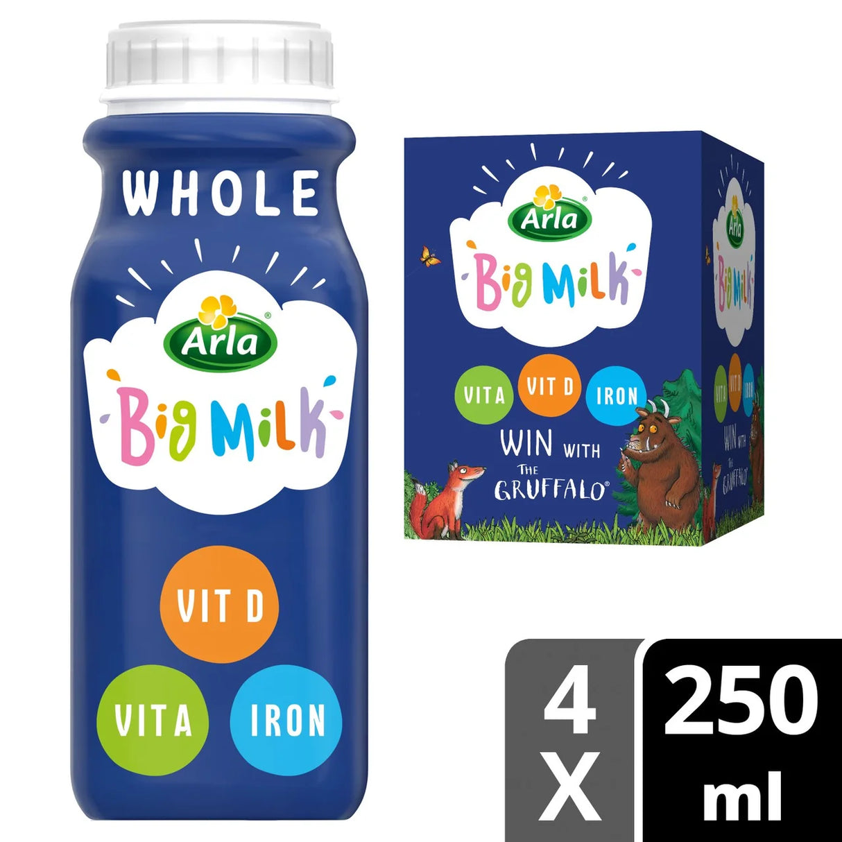 Arla Big Milk Whole 4 x 250ml