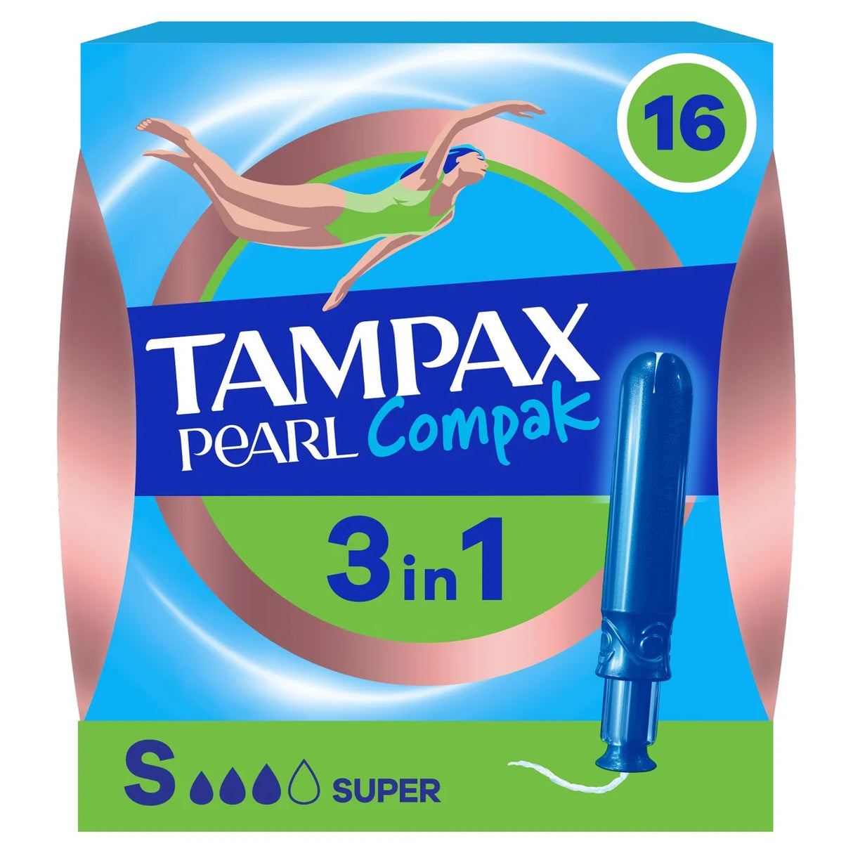 Tampax Pearl Compak Super 16pk