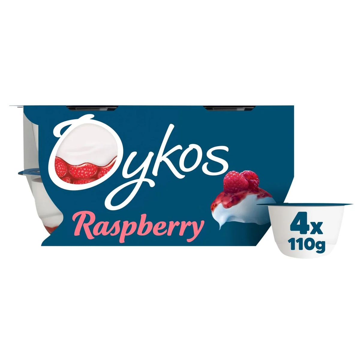 Oykos Raspberry Luxury Greek Style Yoghurt Dessert 4x110g 440g