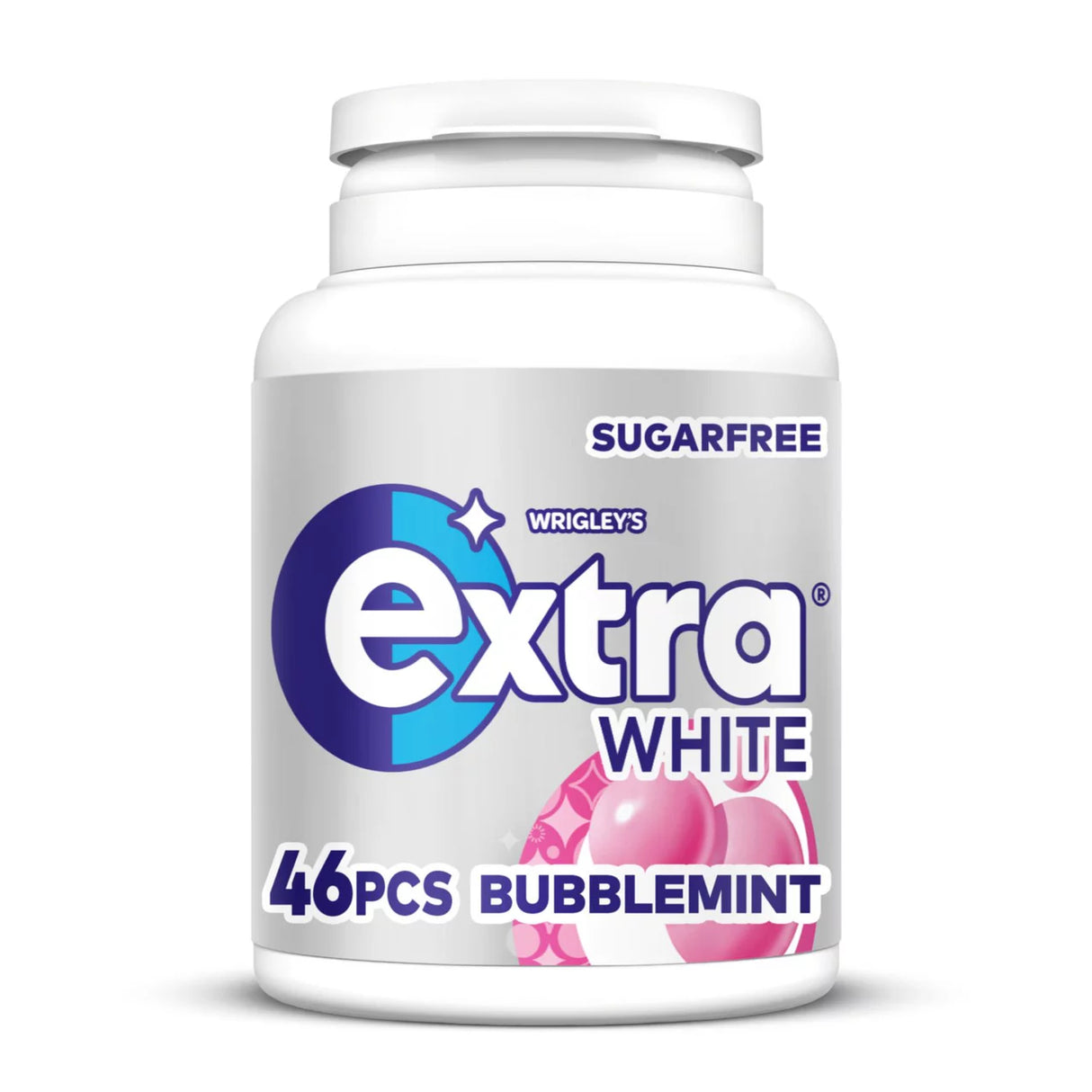 Wrigley's Extra White Bubblemint Sugar Free Chewing Gum 46 Pieces 46 per pack