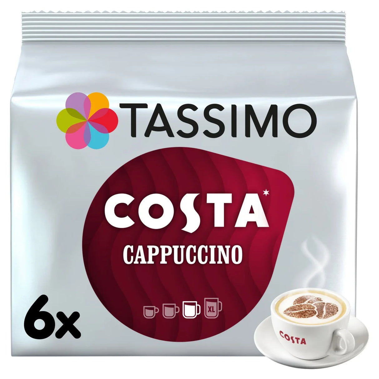 Tassimo Costa Cappuccino Coffee Pods x6 210g