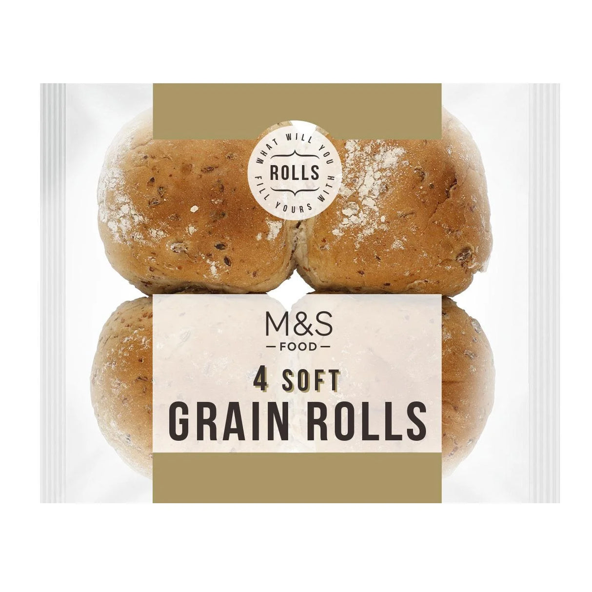 M&S Soft Grain Rolls 4PK