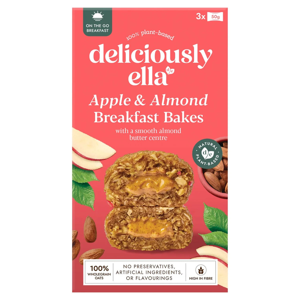 Deliciously Ella Apple & Almond Breakfast Bakes 3 x 50g