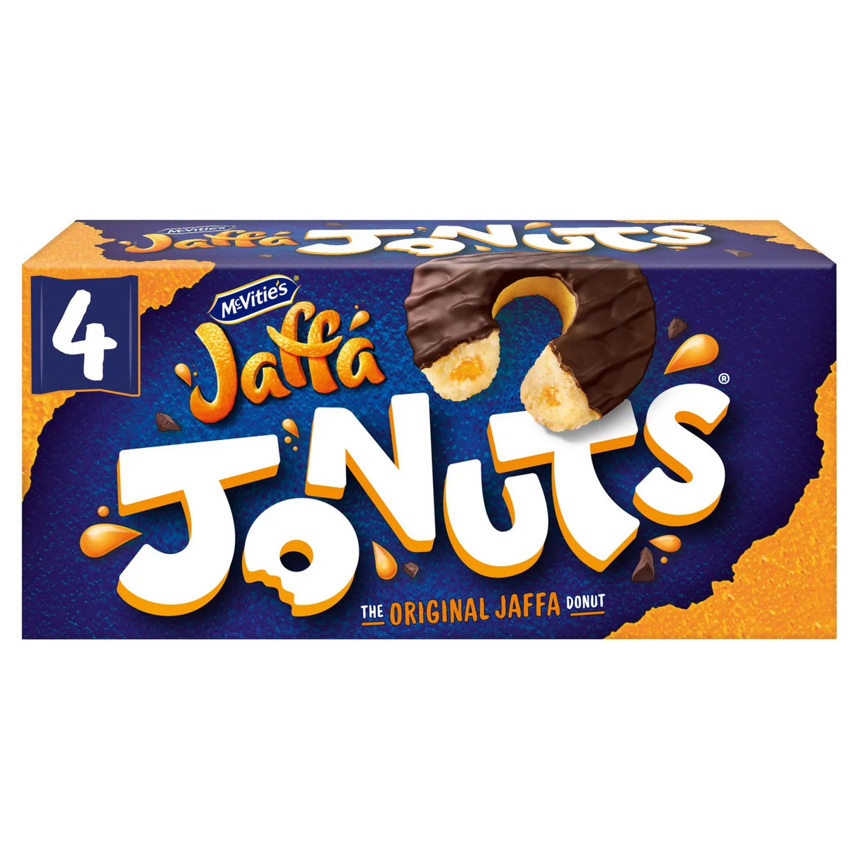 McVitie's Jaffa Cakes Original Jaffa Jonuts Biscuits 4 Pack Multipack 172g