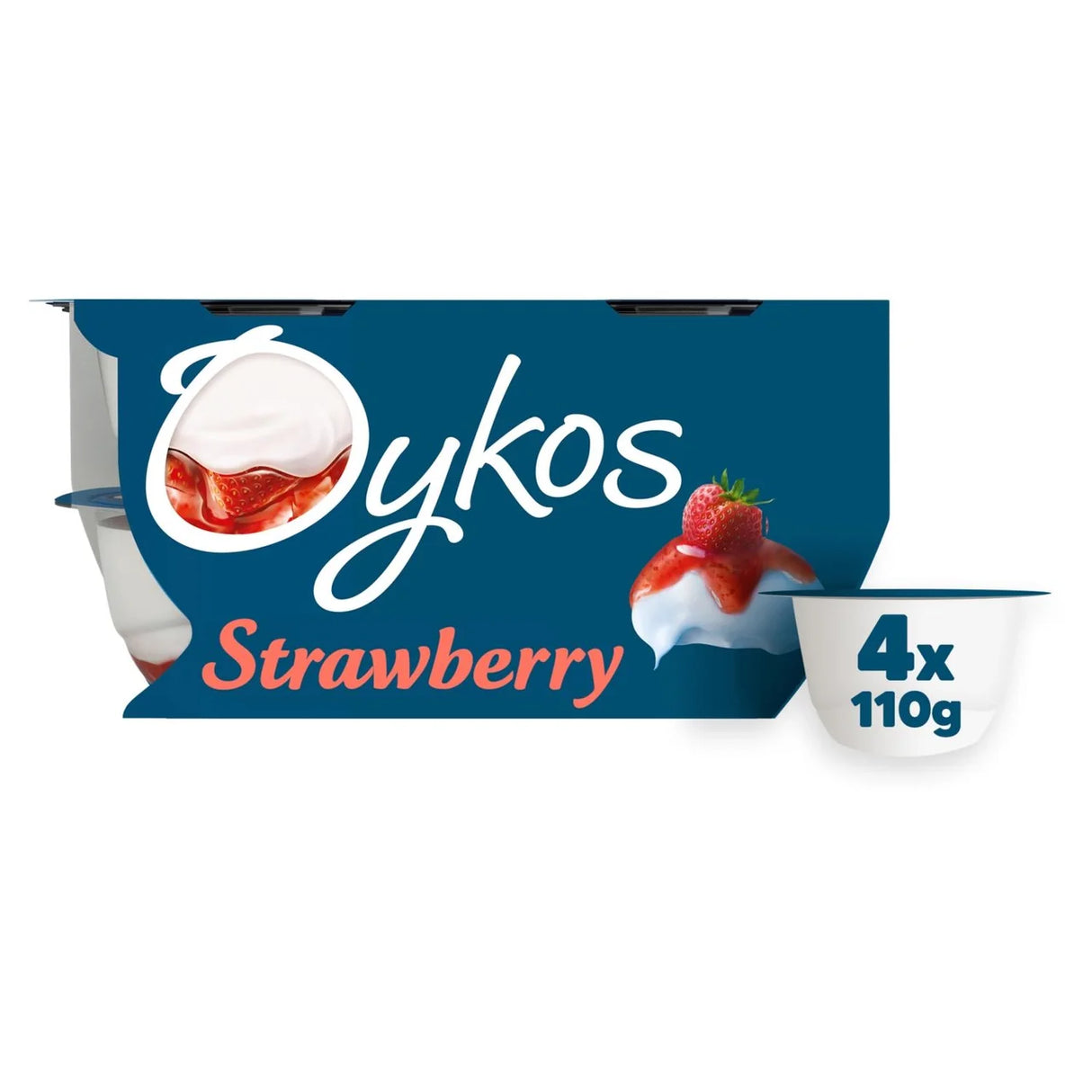 Oykos Strawberry Luxury Greek Style Yoghurt Dessert 4x110g 4 x 110g