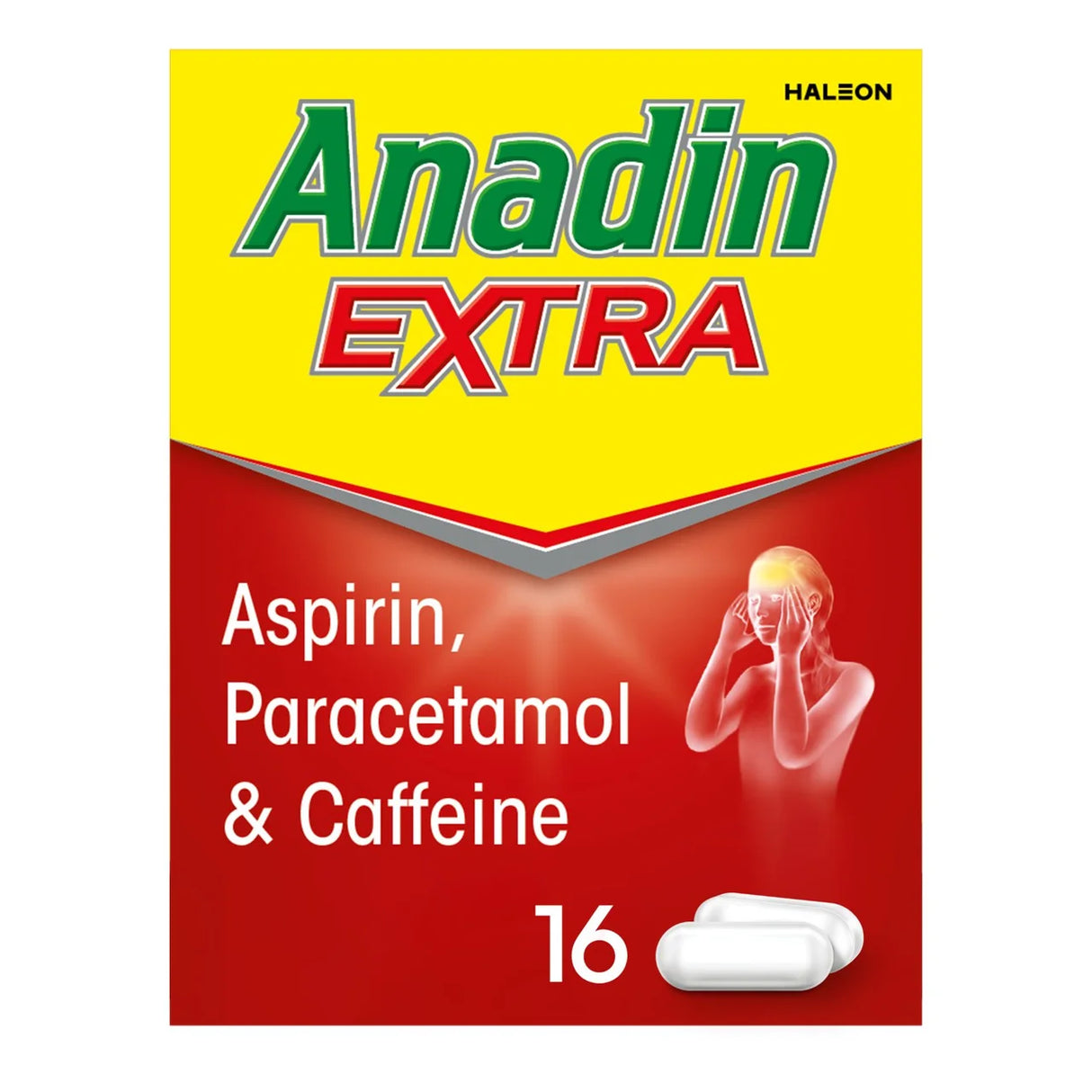 Anadin Extra Aspirin, Paracetamol, & Caffeine Caplets 16pk