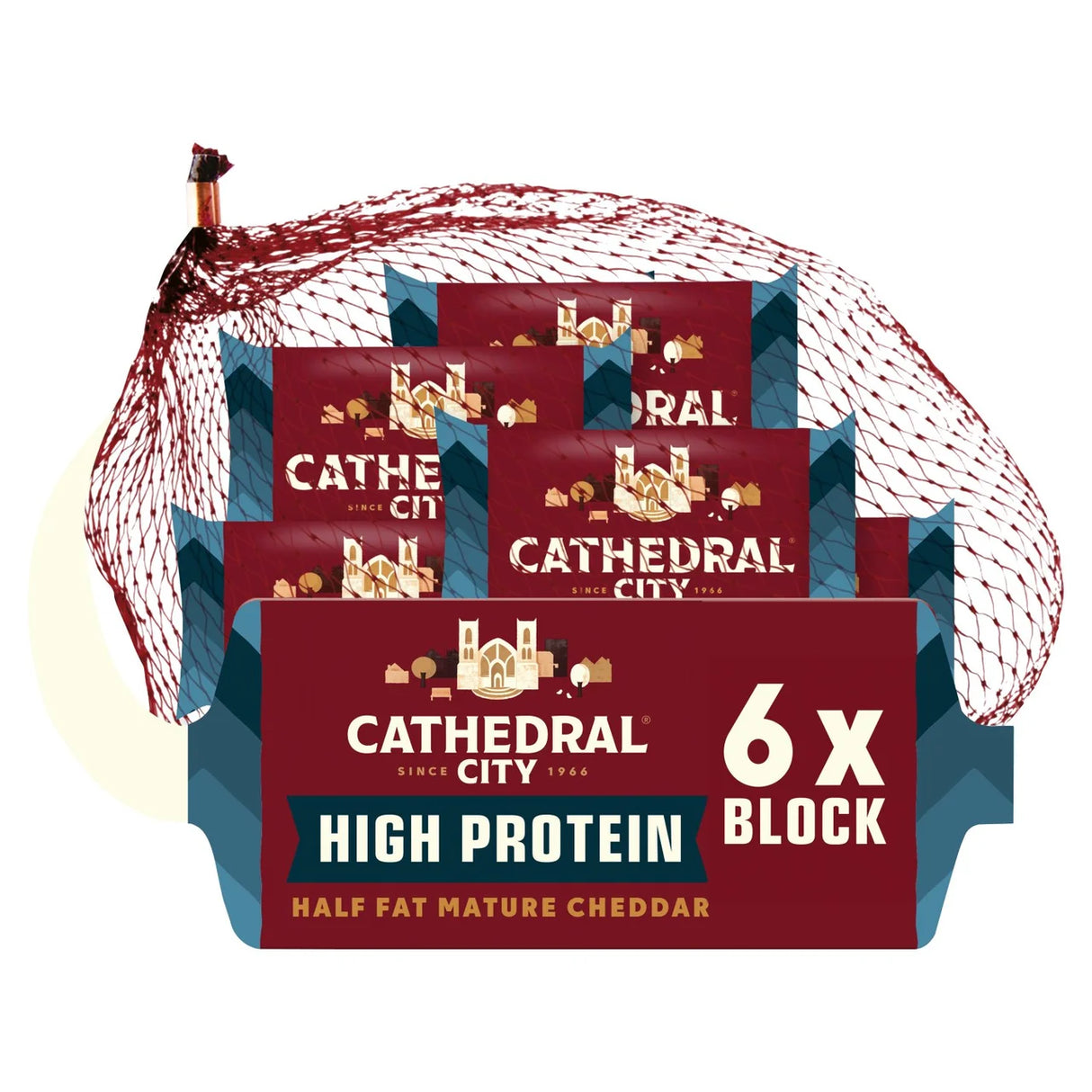 Cathedral City High Protein Half Fat Mini Cheddar Snack Cheese 6x20g