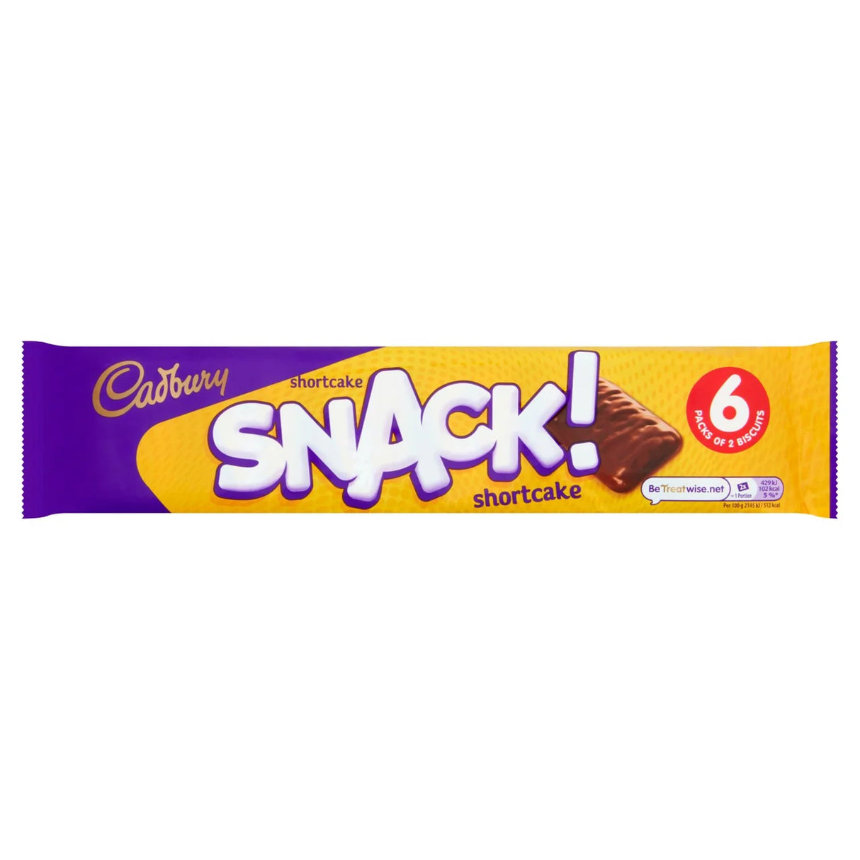 Cadbury Chocolate Shortcake Snack Bars Multipack 6 x 20g