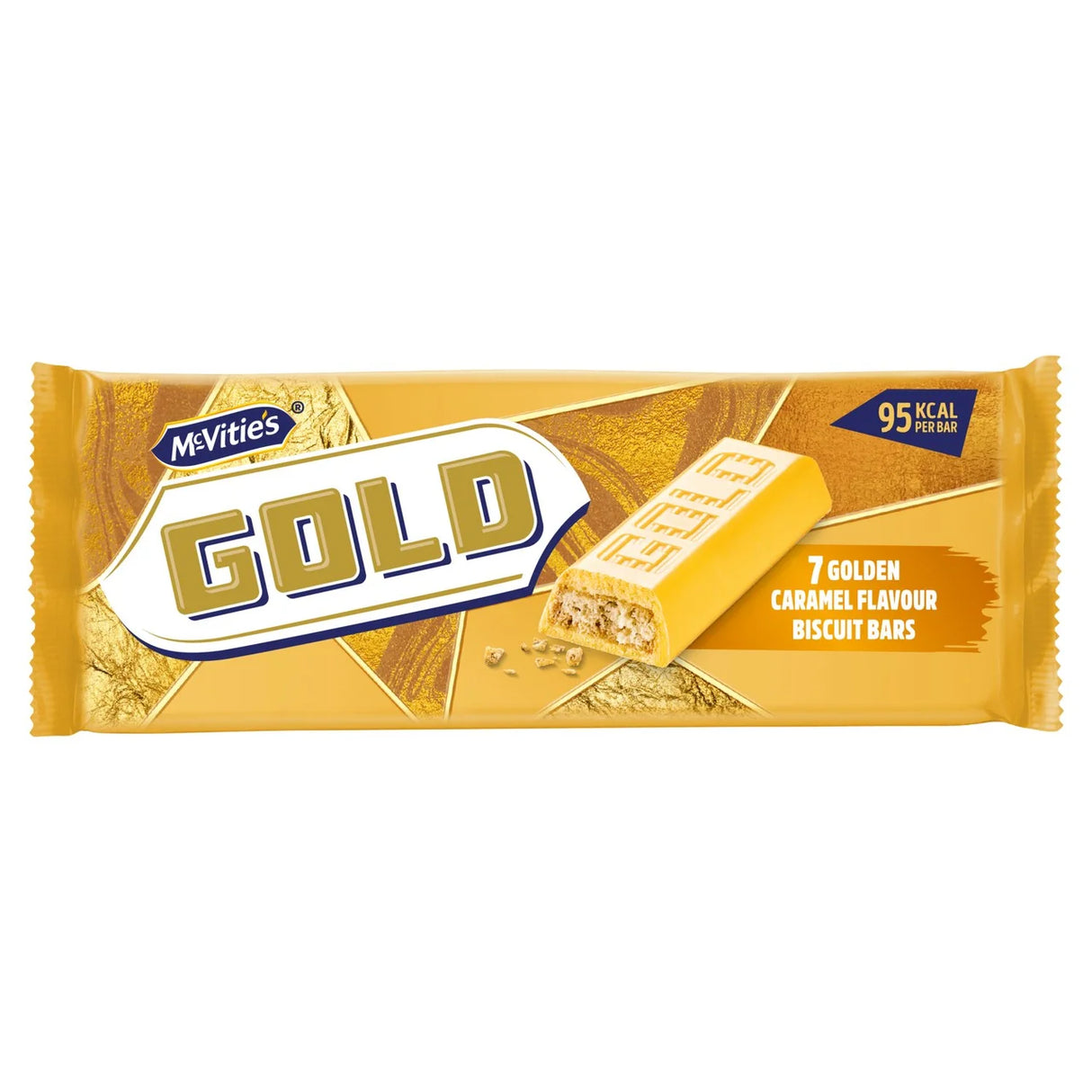 McVitie's Gold Caramel Flavour Biscuit Bars 7 Pack Multipack 7 x 128.4g