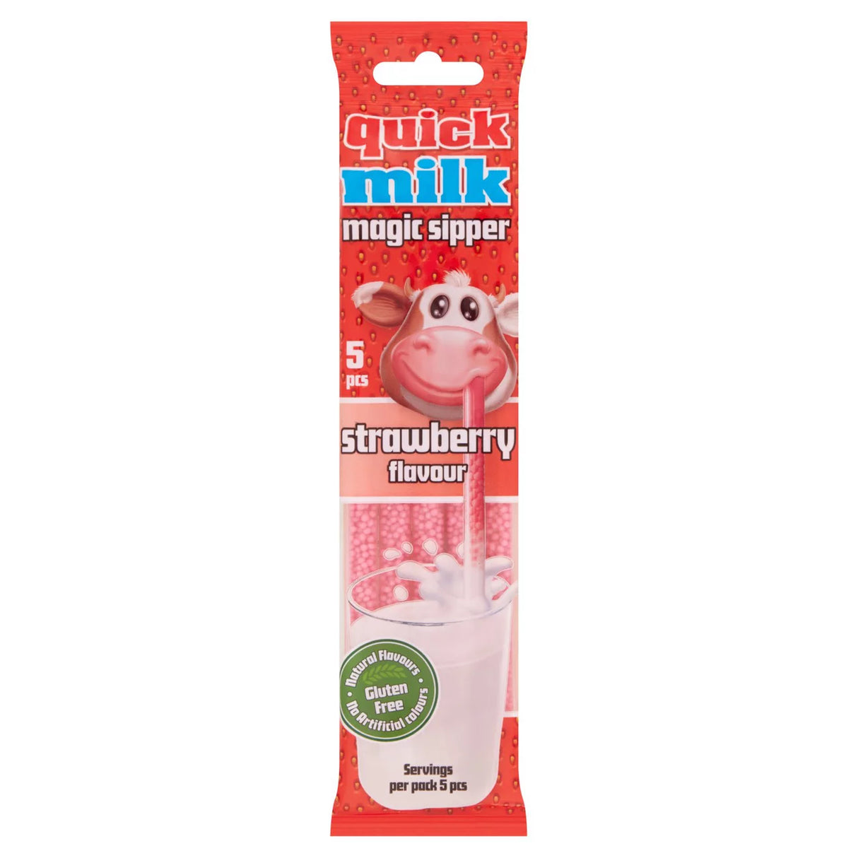 Quick Milk Strawberry Magic Sipper 5 x 6g