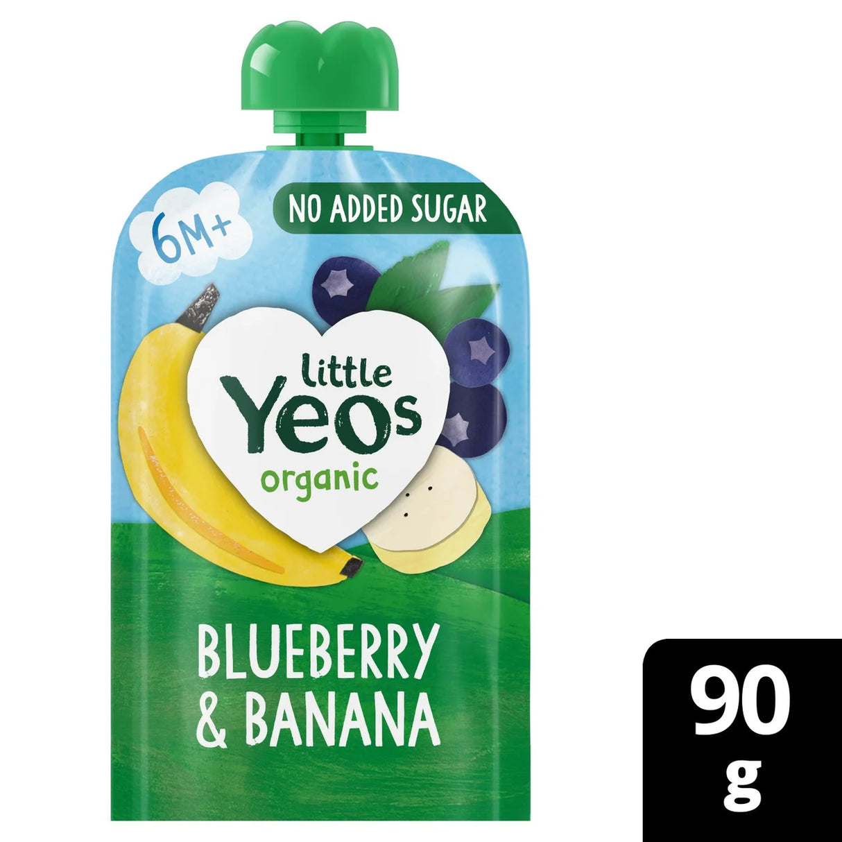 Yeo Valley Little Yeos No Added Sugar Blueberry & Banana Pouch 90g