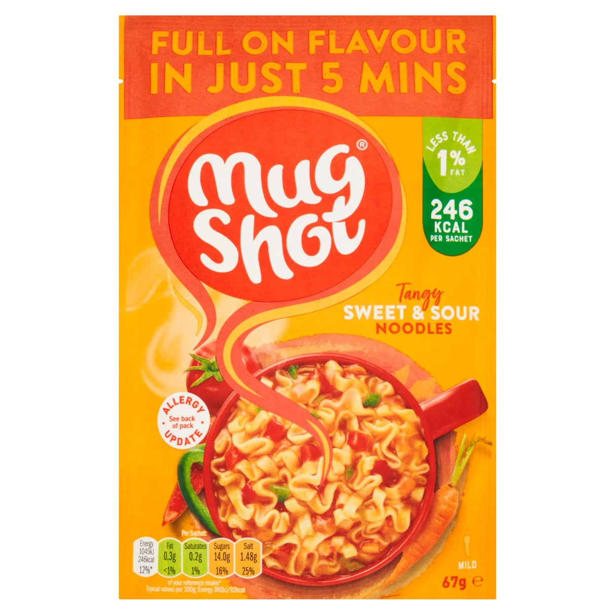 Mug Shot Noodles Spicy Sweet & Sour 67g