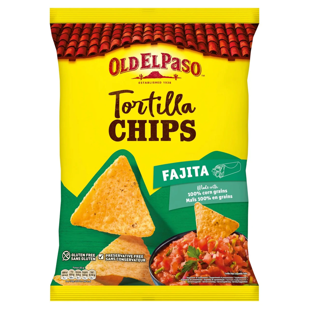 Old El Paso Fajita Tortilla Chips 185g