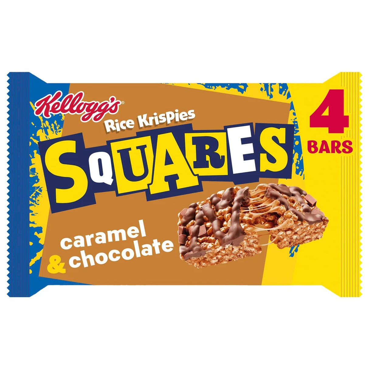 Kellogg's Rice Krispies Squares Curious Caramel & Chocolate Snack Bars 4 x 36g