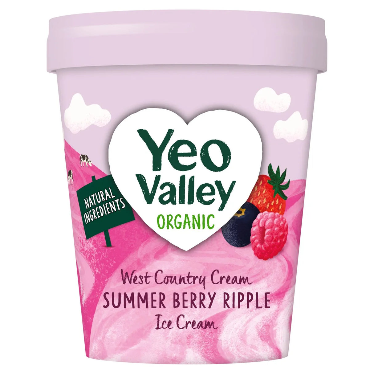 Yeo Valley Organic Summer Berry Ice Cream 480ml