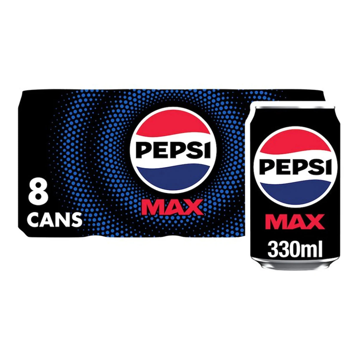 Pepsi Max No Sugar Cola Cans 8 x 330ml