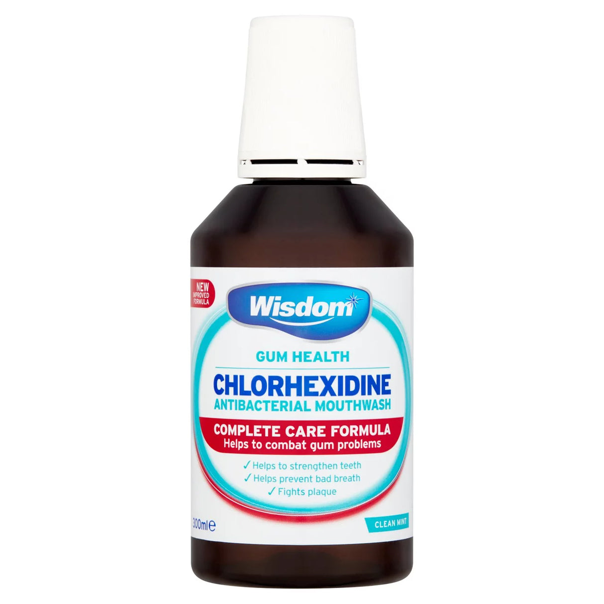 Wisdom Chlorhexidine Antibacterial Mouthwash 300ml