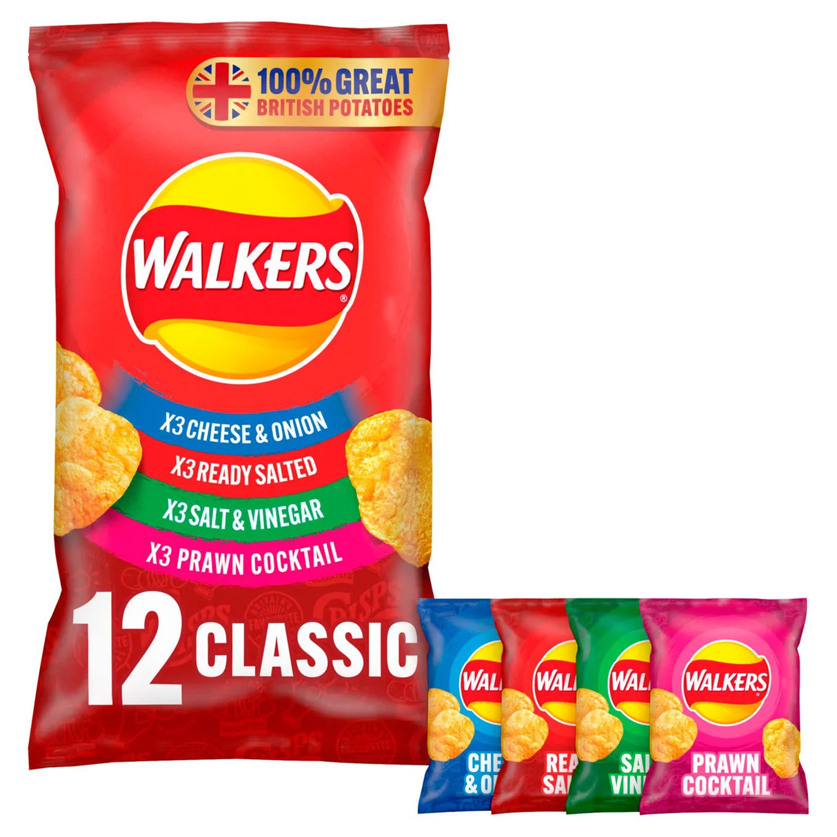 Walkers Classic Variety Multipack Crisps 12 x 25g