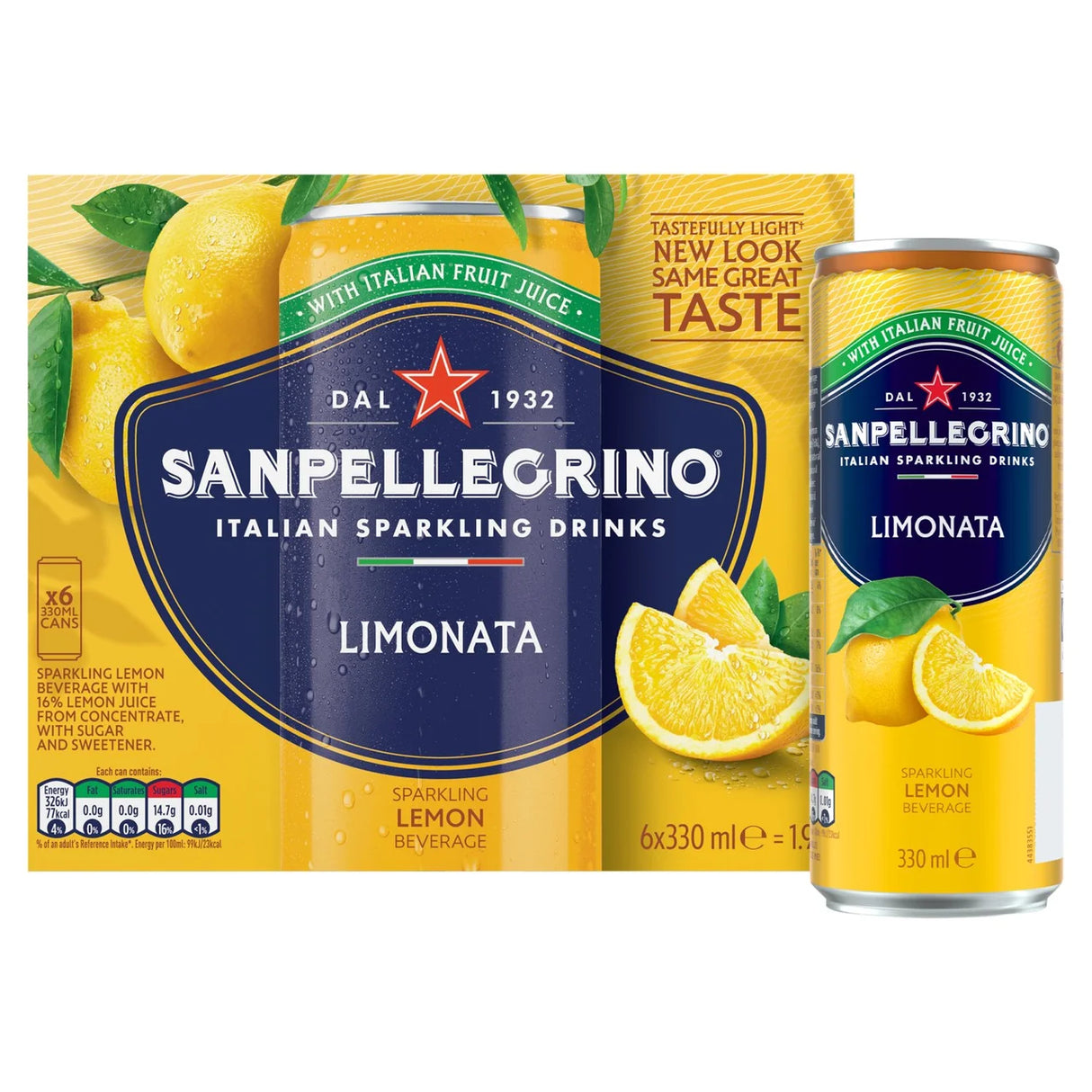 San Pellegrino Lemon Cans 6 x 330ml