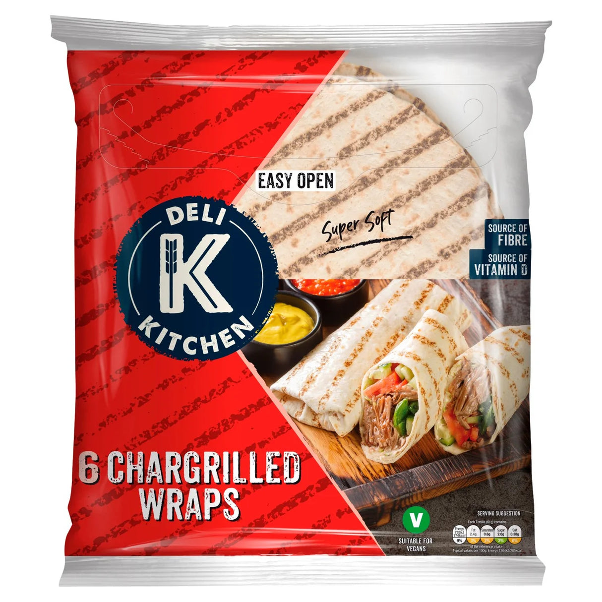 Deli Kitchen Chargrilled Wraps 6 per pack