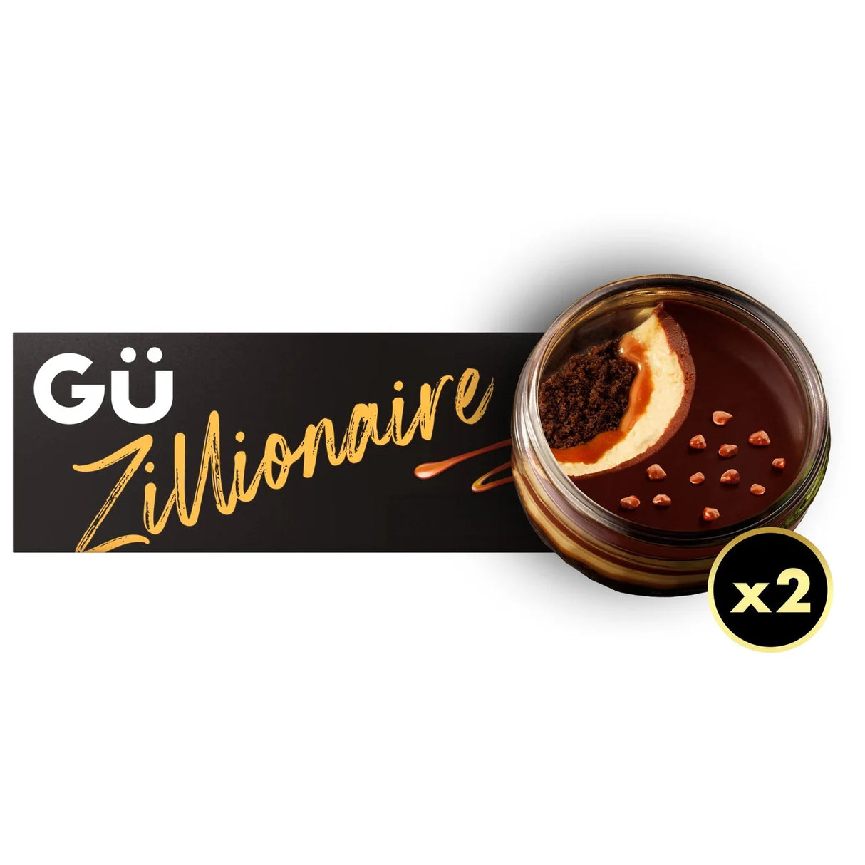 Gu Zillionaire Chocolate & Salted Caramel Cheesecake Desserts 2 x 91.5g