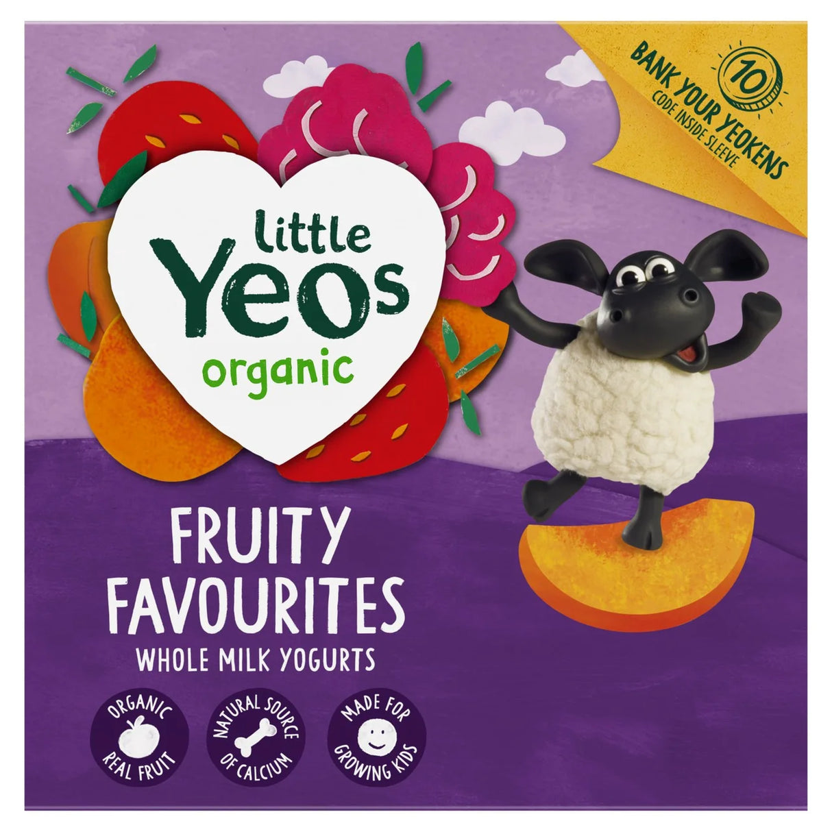 Yeo Valley Little Yeos Organic Fruity Favourites Smooth Yoghurts 4 x 85g