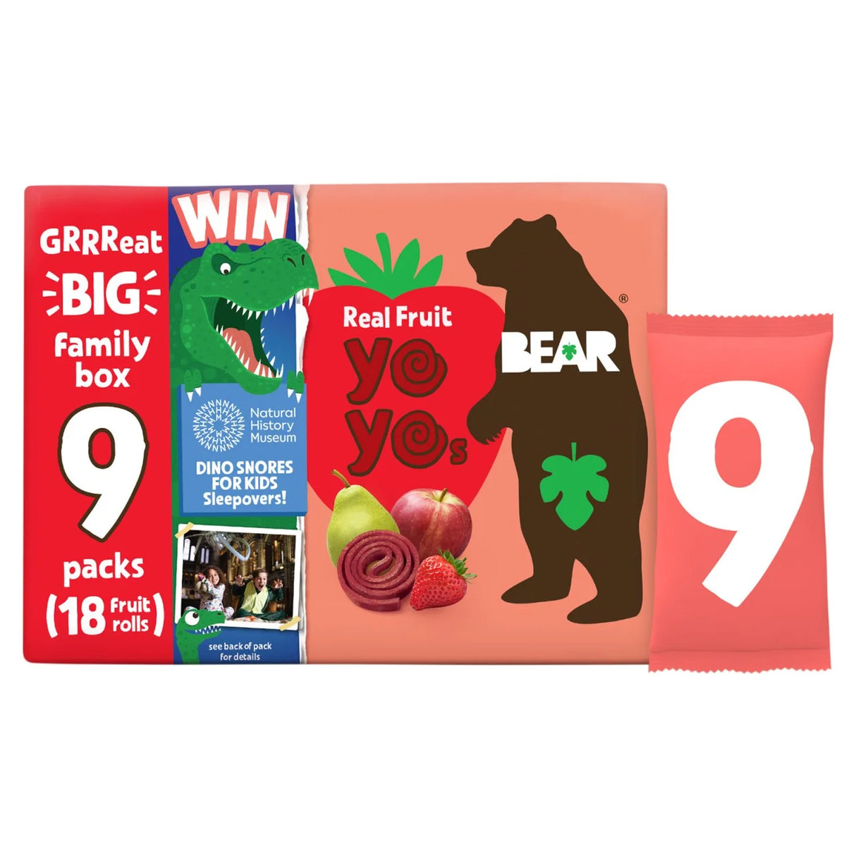 BEAR Yoyos Strawberry Family Pack 9 x 20g