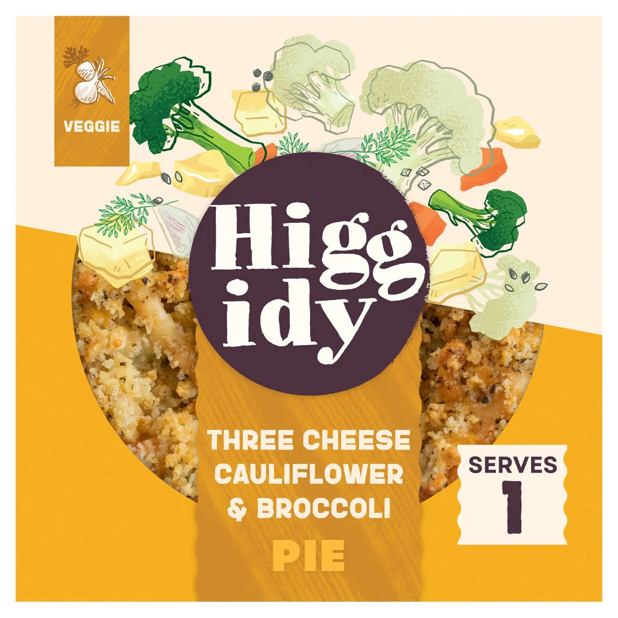 Higgidy Three Cheese Cauliflower & Broccoli Pie 200g