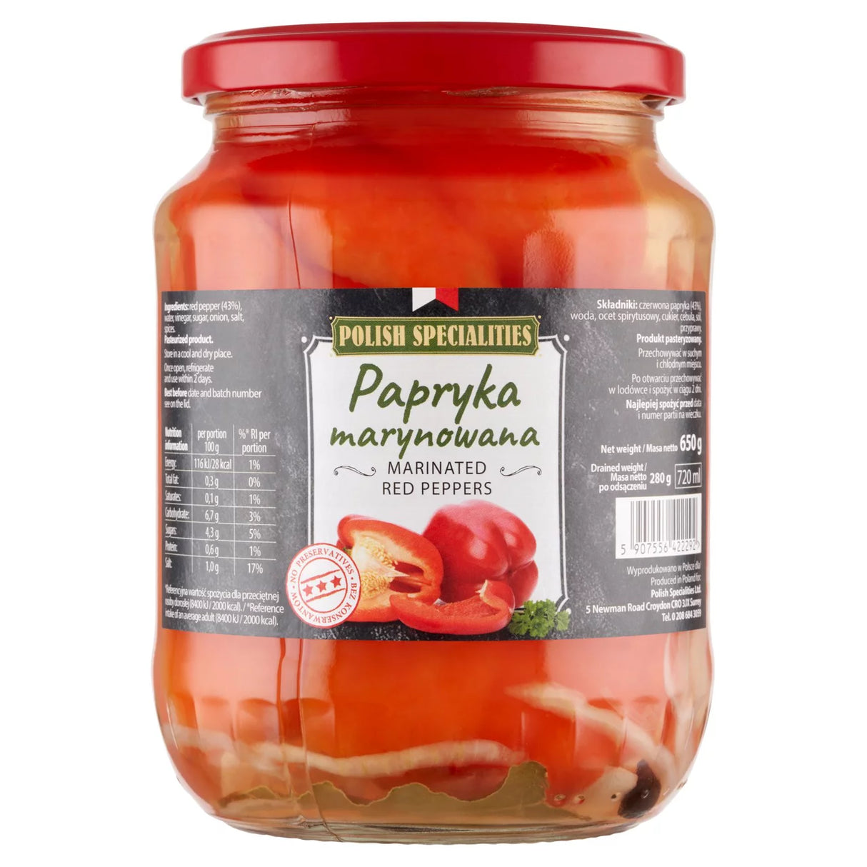 Polish Specialities Marinated Red Peppers 720g