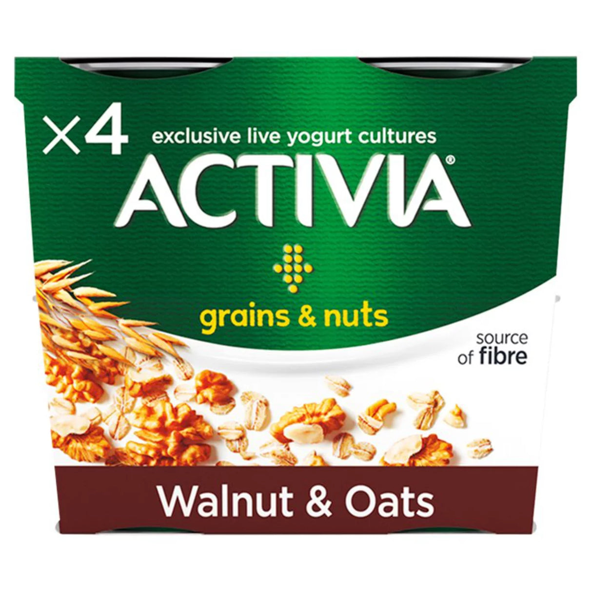 Activia Grains & Nuts Walnut & Oats Yogurts 480g