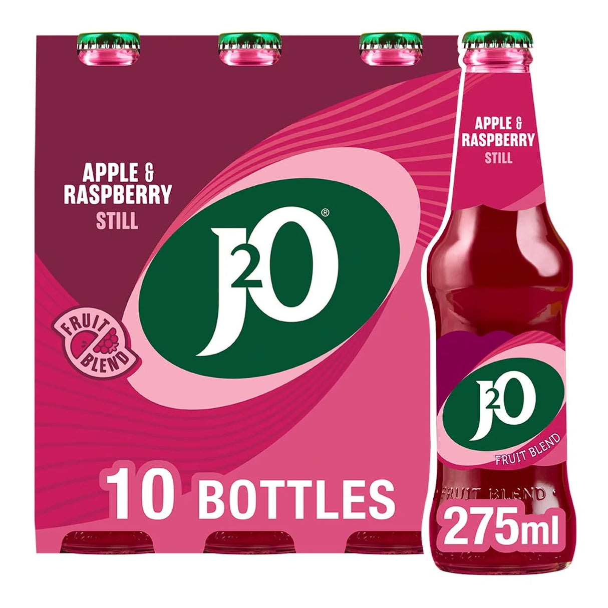 J2O Apple & Raspberry 10 Bottles x 275ml