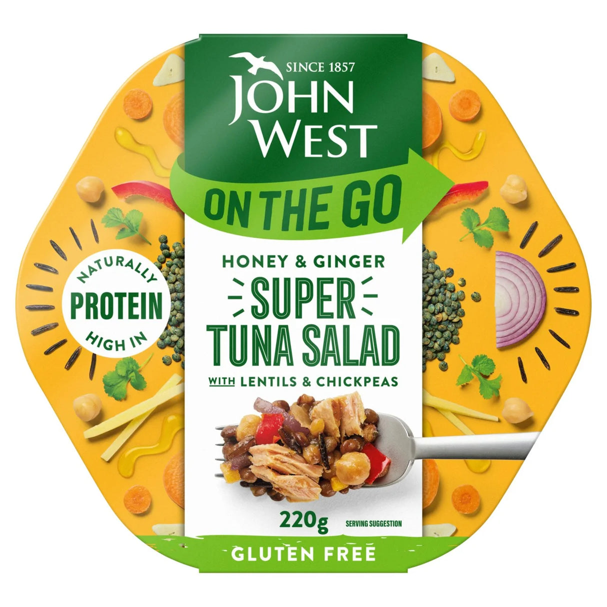 John West On The Go Honey & Ginger Super Tuna Salad Gluten Free (220g) 220g