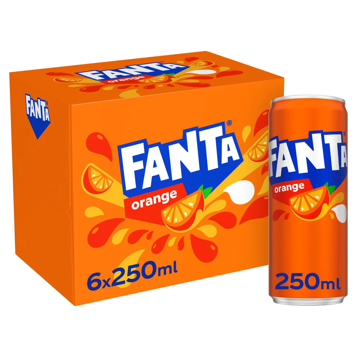 Fanta Orange Cans 6 x 250ml
