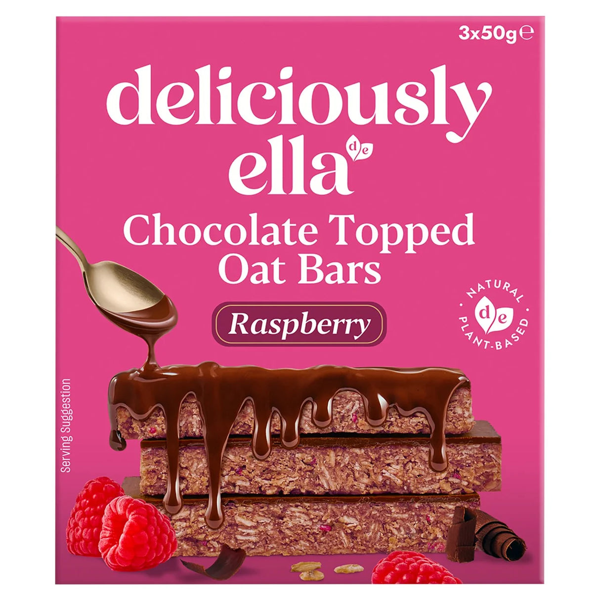 Deliciously Ella Raspberry Chocolate Topped Oat Bar Multipack 3 x 50g